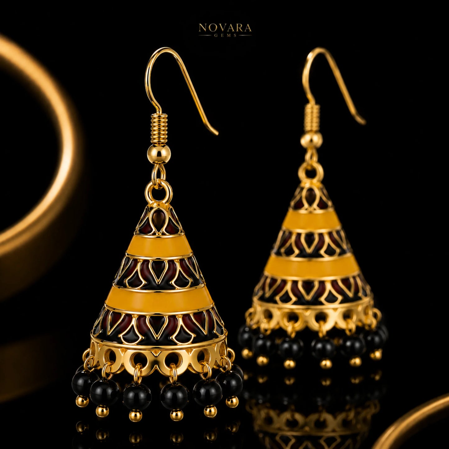 Emerald Noor Jhumka Earrings