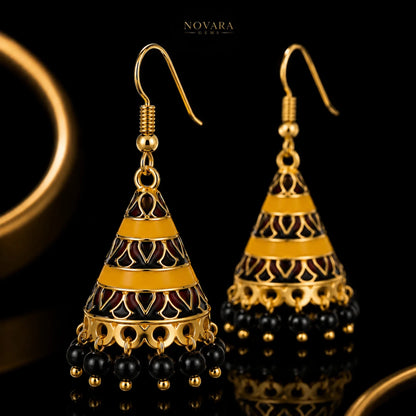 Emerald Noor Jhumka Earrings