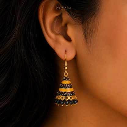 Emerald Noor Jhumka Earrings
