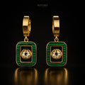 Emerald Royale Geometric Earrings