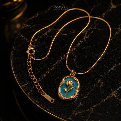 Golden Bloom Pendant Necklace