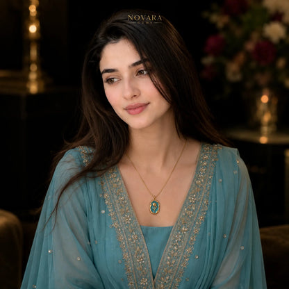 Golden Bloom Pendant Necklace
