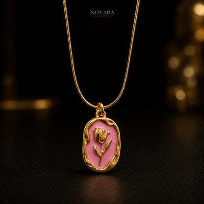 Golden Bloom Pendant Necklace
