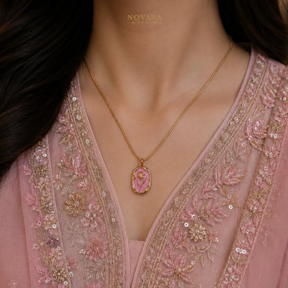 Golden Bloom Pendant Necklace