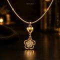 Golden Blossom Heart Necklace