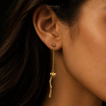Aurelia Heart Drop Earrings