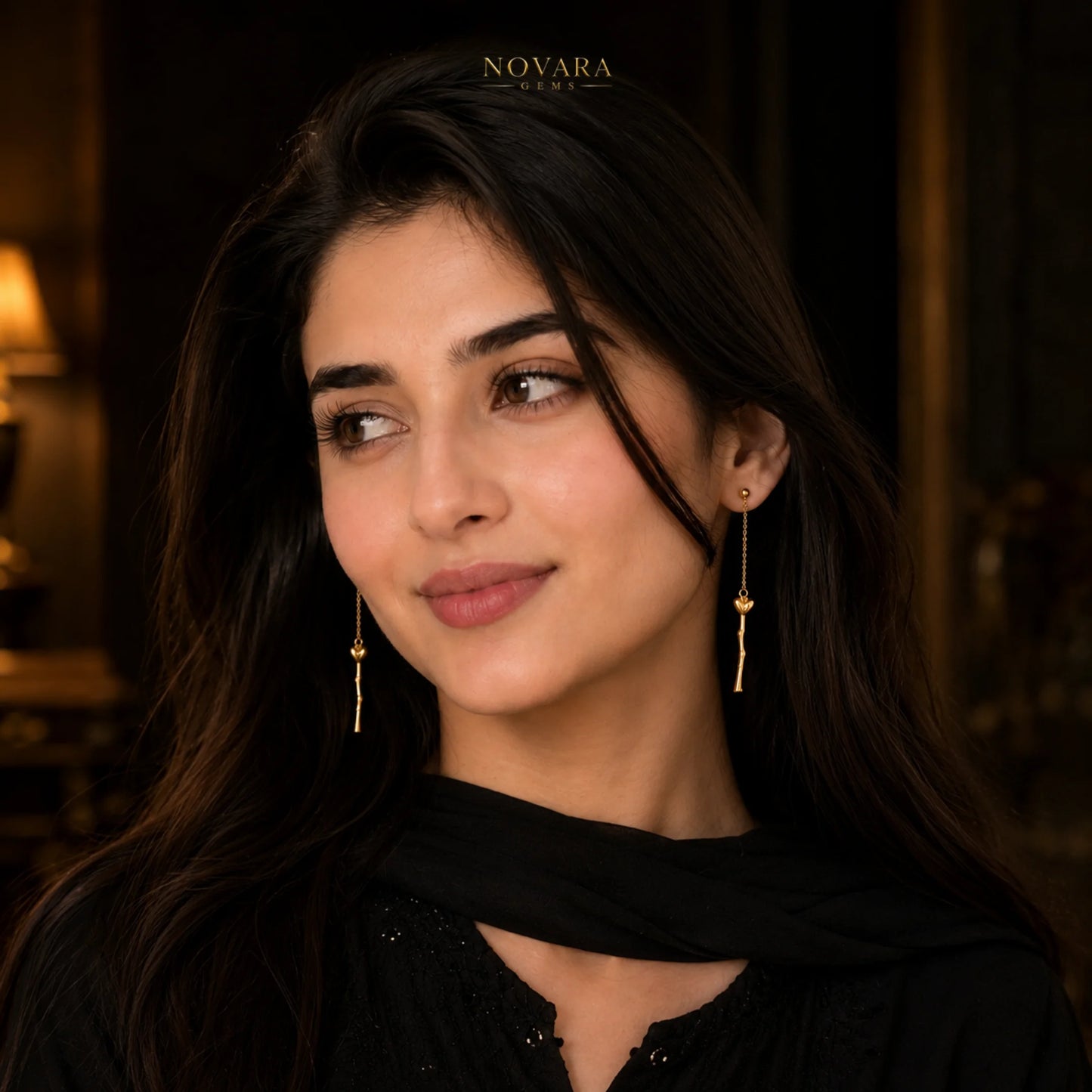 Aurelia Heart Drop Earrings