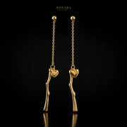 Aurelia Heart Drop Earrings