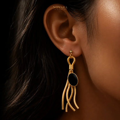 Imperia Noir Tassel Earrings
