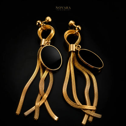 Imperia Noir Tassel Earrings