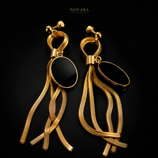 Imperia Noir Tassel Earrings