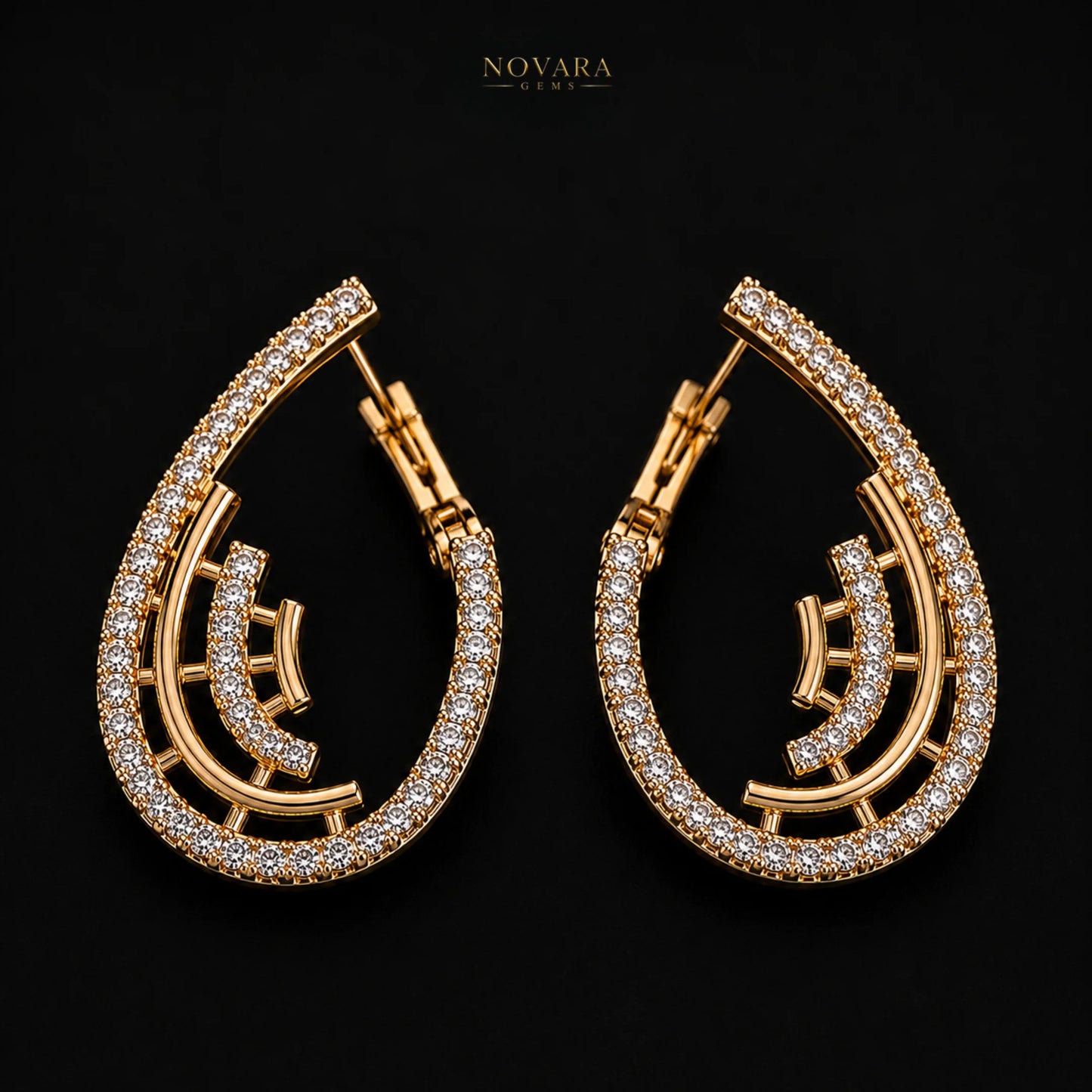 Imperia Zircon Teardrop Earrings