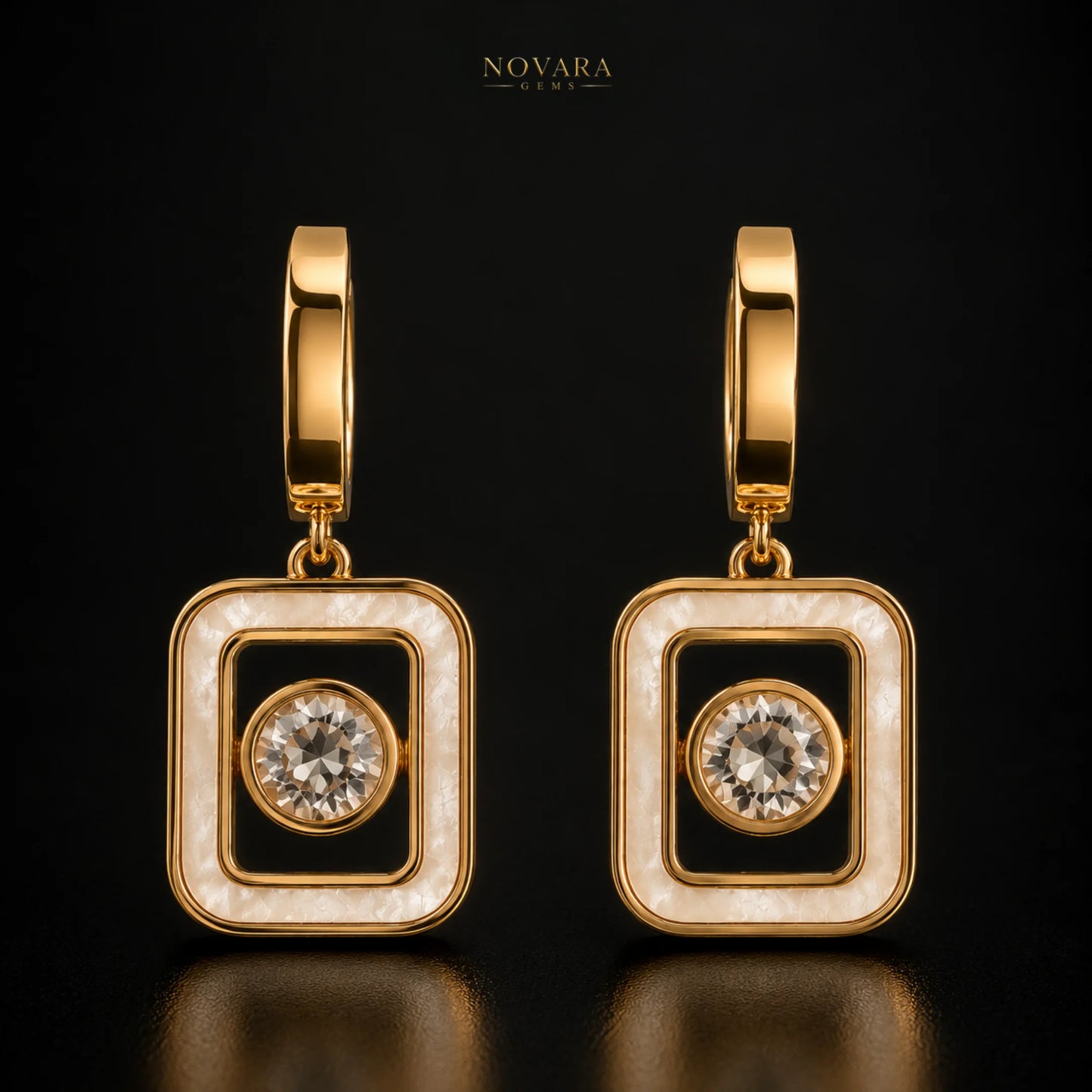 Luna Royale Zircon Drop Earrings