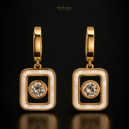 Luna Royale Zircon Drop Earrings