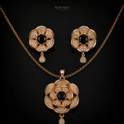 Midnight Blossom Jewelry Set