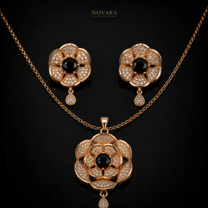 Midnight Blossom Jewelry Set