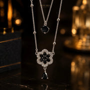 Midnight Blossom Layered Necklace