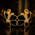Midnight Blossom Luxe Cuff Bracelet