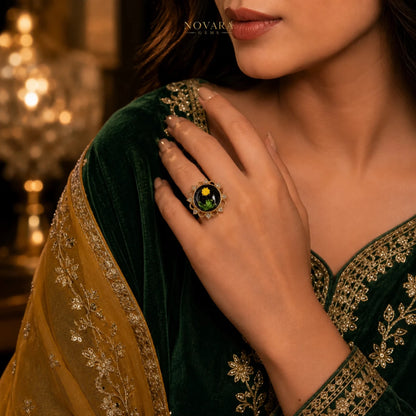 Midnight Jardin Statement Ring