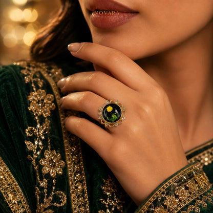 Midnight Jardin Statement Ring