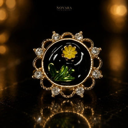 Midnight Jardin Statement Ring