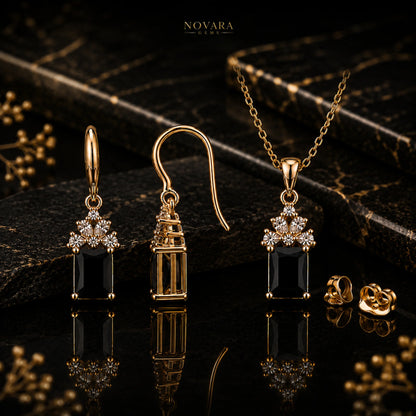 Midnight Royale Crystal Jewelry Set