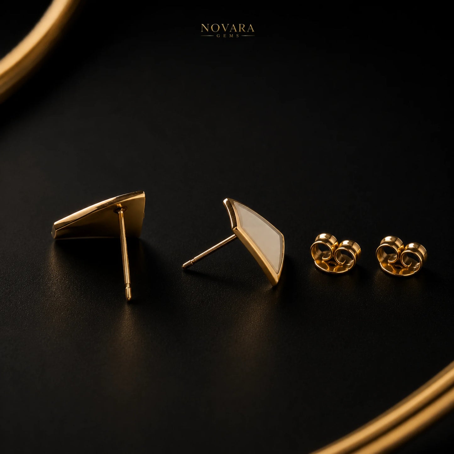 Monarch Ivory Stud Earrings