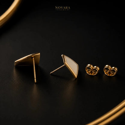 Monarch Ivory Stud Earrings