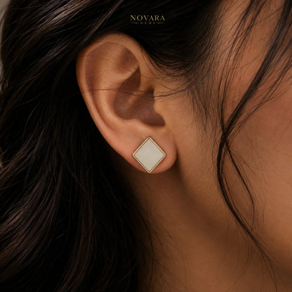 Monarch Ivory Stud Earrings