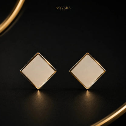 Monarch Ivory Stud Earrings