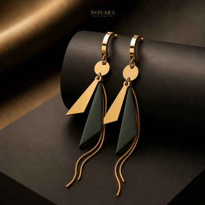 Noir Élan Tassel Earrings