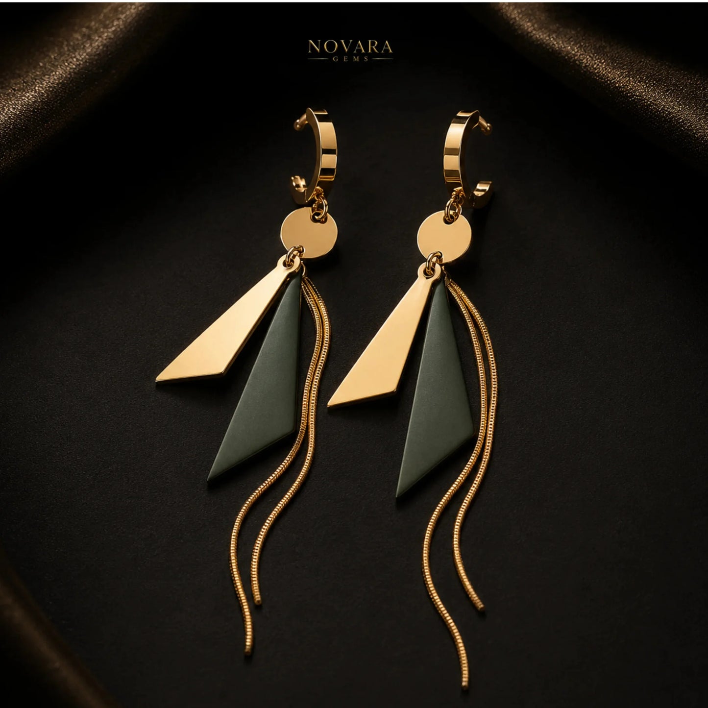 Noir Élan Tassel Earrings