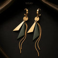 Noir Élan Tassel Earrings
