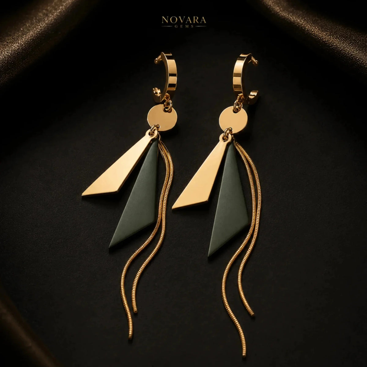 Noir Élan Tassel Earrings