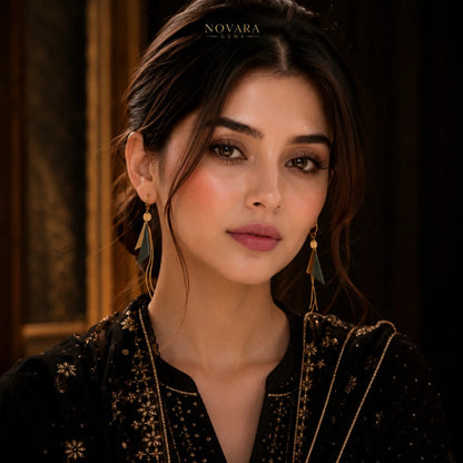 Noir Élan Tassel Earrings