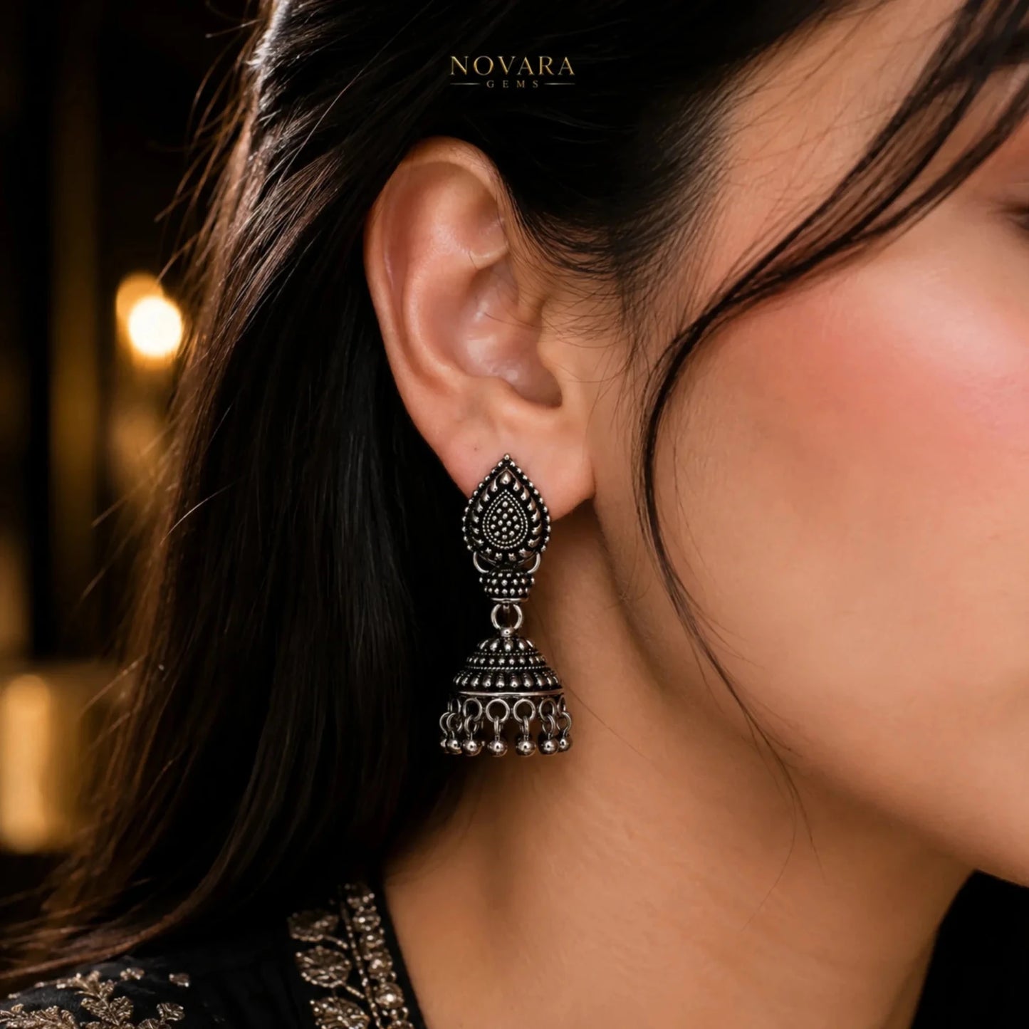 Noir Heritage Jhumka Earrings