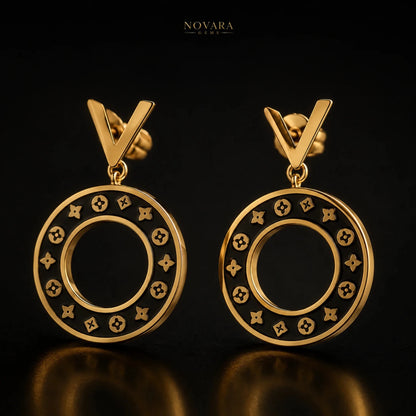Noir Monogram Luxe Earrings