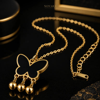 Noir Papillon Necklace