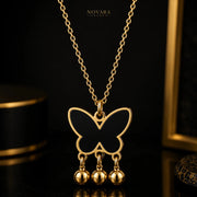 Noir Papillon Necklace