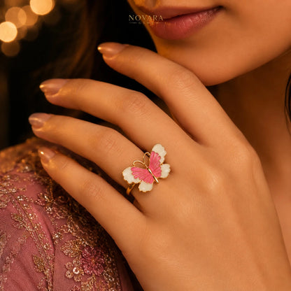 Noir Papillon Ring