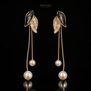 Noir Pearl Cascade Earrings