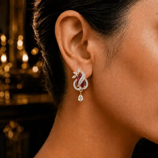 Aurelia Ruby Teardrop Earrings