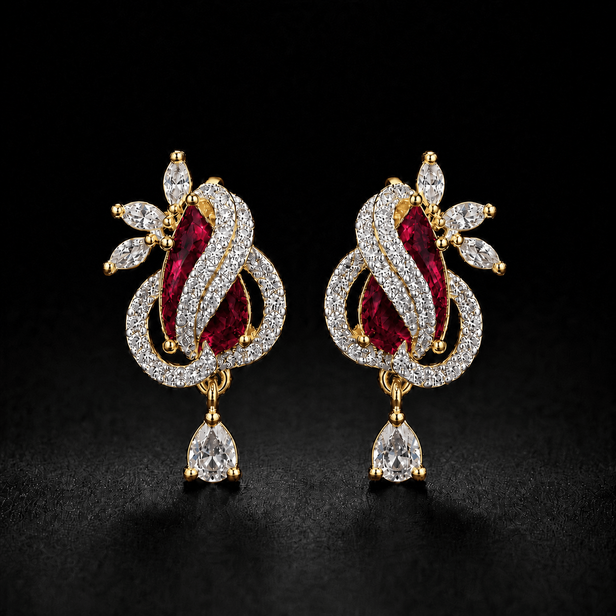 Aurelia Ruby Teardrop Earrings