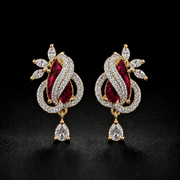Aurelia Ruby Teardrop Earrings
