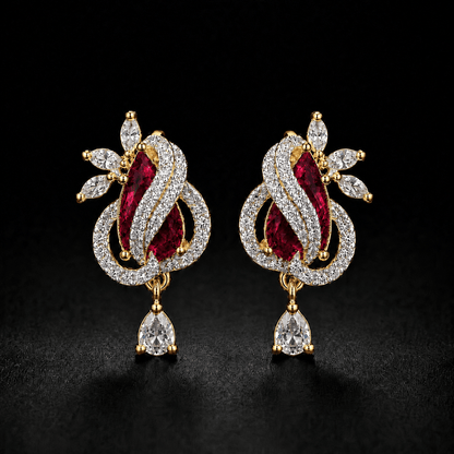 Aurelia Ruby Teardrop Earrings