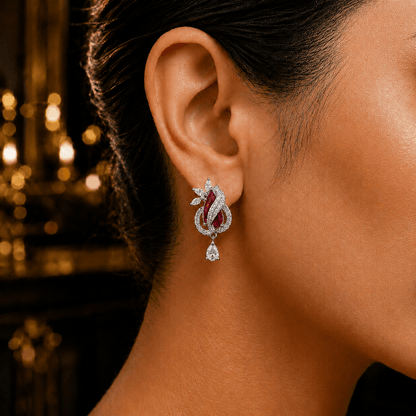 Aurelia Ruby Teardrop Earrings