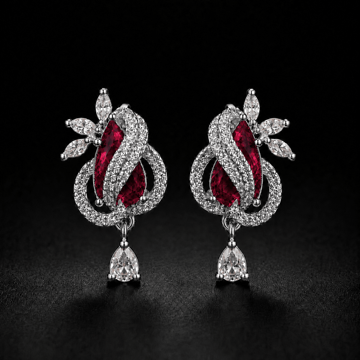 Aurelia Ruby Teardrop Earrings