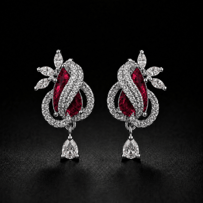 Aurelia Ruby Teardrop Earrings