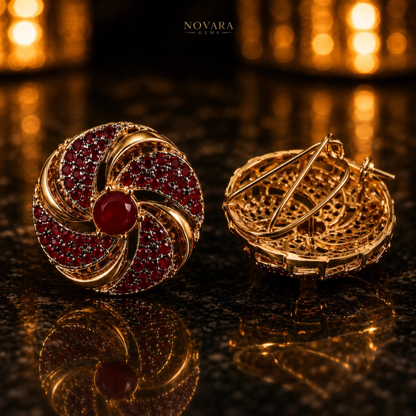 Aurelia Vortice Crystal Stud Earrings