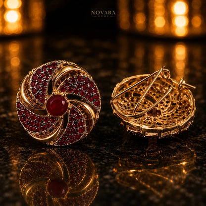 Aurelia Vortice Crystal Stud Earrings